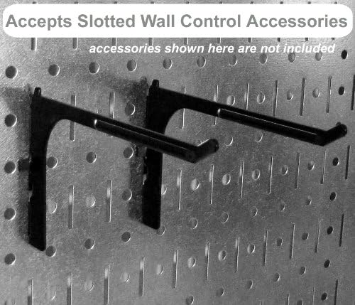 Wall Control Pegboard Organizer 4 ft. Metal Pegboard Standard Tool Storage Kit with Black Toolboard and Red Accessories - Image 4