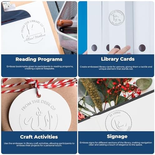 Customized Soft Crescent and Allah Personalized Home Library Embosser for Islamic Cultural Center Members - Custom Library Embosser for Personalizing Books - Ideal Gift for Book Lovers and Scholars - Image 7