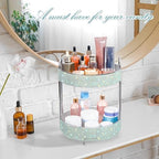 Honeydak Rotating Perfume Organizer Tray, 2 Tiers, Resin Diamond, AB Color - Image 4