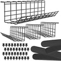 Scanfield Under Desk Cable Organizer Wire Tray, Set of 4x17 inch, Black by ScandinavianHubCableTrays