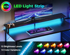AODK Gaming Desk w/PC Showcase Stand, 52" Reversible, RGB LED - Image 3