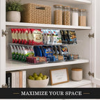 Sorbus Snack Organizer for Pantry, Clear Stackable Chip Bins (4 Pack) - Image 6