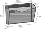 samstar 6 Pack Mesh Wall Mounted File Holder Metal Wall File Pocket Mail Organizer for Office/Home(with Label Panel) - Image 4