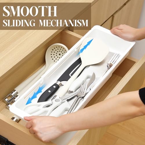 2 Pack Deep Drawer Organizer Adjustable Storage Bin(17.4-27.6") - Image 4