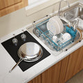 MAJALiS Blue Expandable Dish Drying Rack Over Sink with Extra Drying Mat by MAJALiS