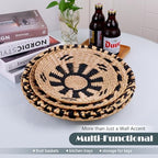 Woven Wall Basket Decor with Included Wall Hooks - Set of 4 Rattan Hanging Natural Seegrass Handmade Round Large Boho Wall Baskets Perfect Rustic Home Decoration for Kitchen Bedroom Living Room - Image 5