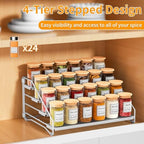 Spice Rack Organizer for Cabinet, Depth Adjustable 4 Tier Spice Rack,1 Pack - Image 3