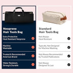 KUSSHI Hair Tools Bag - Oprah’s Favorite Things Winner - Neoprene Hair Tools Travel Bag & Hair Accessories Organizer Case (Black) - Image 7
