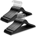 TOPIA HANGER Wooden Coat Hangers 30 Pack, Black Wood Suit Hangers, 360° Swivel Hook and Non-Slip Shoulder Notches for Camisole, Jacket, Pant, Shirt, Smooth Finished Clothes Hangers -CT54B30 by TOPIAHANGER