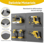 Pegboard Organizer Kit, 6 Pack 12 x 16 in Steel Metal with 6 Bins, Gray - Image 4