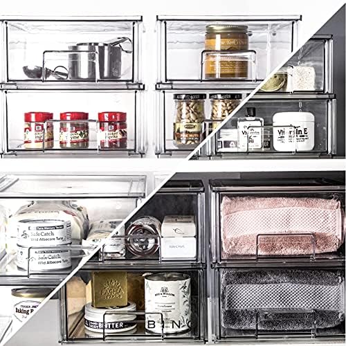 BINO | Stackable Storage Drawers, Large - Clear | THE CRATE COLLECTION | Storage Bins With Drawers | Bathroom Organizers | Under Sink Organizer | Vanity Cabinet Home Organization - Image 2
