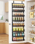 SNTD 8 Tiers Over the Door Organizer, 17" W x 6" D x 69" H, Black by SNTD