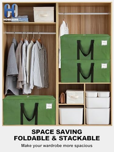 HOMESURE Supports 200lbs Heavy Duty Moving Bags - Strong Zipper & Wrap-Around Handles - Water-Resistant Storage Totes, Durable Alternative to Moving Boxes- 12 Pack -Multi-Color System for Easy Sorting - Image 6