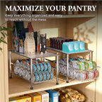 Simple Houseware Chrome Metal Stackable Storage Rack, 16.75 in L x 10.8 in W x 10.25 in H - Image 7