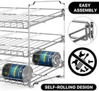 Simple Houseware 3-Tier Stackable Can Organizer Rack Hold 36 Cans, Chrome - Image 5