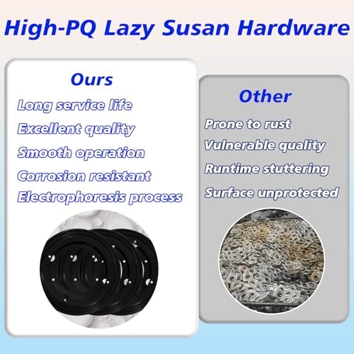 12" Lazy Susan Bearing, 6PCS Heavy Duty Turntable Swivel - Image 6