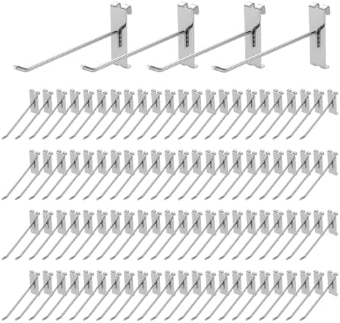 Polmart 8" Heavy Duty Gridwall/Grid Panel Hooks, Silver (96-Pack, 8-inch) by Polmart