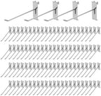 Polmart 8" Heavy Duty Gridwall/Grid Panel Hooks, Silver (96-Pack, 8-inch) by Polmart