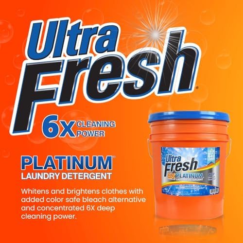 Ultra Fresh 6X Platinum Laundry Detergent, Up to 640 Loads, Bleach Alt, 5 Gallon Bundled with Platinum 6X Laundry Detergent Sheets with Fresh Scent - Image 3