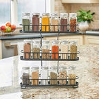 Spectrum Yumi Small Three Tier Spice Rack Black for Countertop Cabinets Cupboards Kitchens, 3 Tier Spice Organizer Shelf Rack Wire Basket for Modern Kitchens, Spice Rack Stand for Counter Organization - Image 5