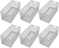 YBM HOME Kitchen Pantry Organizer Wire Basket for Shelves, Pantry, and Cabinets, Mesh Open Metal Storage Bin for Organizing Household, Office, and Laundry Supplies, 11 x 5.5 x 5 in, Pack of 6 by YBMHome