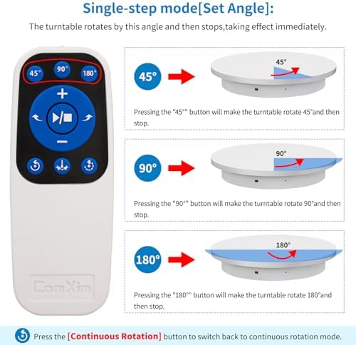 23.6In Remote Large Motorized electric turntable Rotating platform Photography Turntable Motorized lazy susan Base giratoria para for Photography,3D Scanner,Heavy duty display(Load Range:220~500lbs) - Image 4