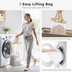 SOLEDI 180L 3-Section Laundry Hamper with Lid, Extra Large Dirty Clothes Basket with Sturdy Handles for Laundry Room & Bedroom - Durable Organizer for Sorting Laundry - Image 4