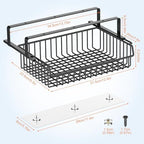 ENONCI Under Desk Drawer Slide Out No Drill Metal Storage Cabinet - Image 4