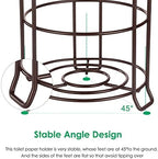 TomCare Toilet Paper Holder Stand Free Standing, Holds 4 Mega Rolls, Bronze - Image 4
