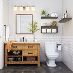 QEEIG Bathroom Shelves Over Toilet Wall Mounted (Grey, Set of 3, 15.7") - Image 6
