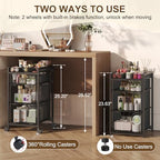 JKsmart Rolling Makeup Cart Organizer with 3 Drawers, Cosmetics Display with Dividers, Floor Skincare Storage with Wheels, Versatile Vanity Organizer for Nail Polish Perfume Brush Hair Tool, Black - Image 2