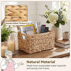 GRANNY SAYS Wicker Storage Baskets for Shelves, Hyacinth Baskets, 2-Pack - Image 3