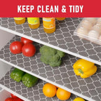 Cooyes 6 Pack Refrigerator Shelf Liners for French Door Fridge, 17.7" × 36" Extra Large, Non-Slip Fridge Mats Machine Washable, Refrigerator Drawer Liner for Glass Shelves Kitchen Cabinet - Image 2