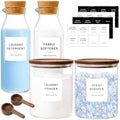 Powder Laundry Detergent Container, Glass Laundry Room Organization Jars by KSOKIMER