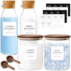 Powder Laundry Detergent Container, Glass Laundry Room Organization Jars by KSOKIMER