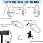 PJY Foldable Purse Hook for Table, Portable Handbag Hanger - Image 5
