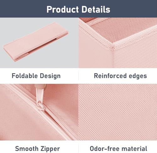 DIMJ Drawer Organizer Clothes Storage - 24 Pack Baby Dresser Organizer for Nursery, Small Fabric Closet Drawer Organizer Bins for Underwears Socks, Foldable Storage Dividers Organization for Bedroom - Image 5