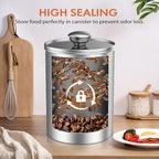 ENLOY 3-Piece Stainless Steel Food Storage Canister Set with Clear Lid - Image 4