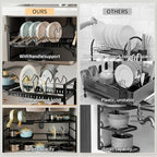 Pots and Pans Organizer Under Cabinet, Expandable Pots Organizers Inside Cabinet, Adjustable Height Under Sink Shelf 2 Tier with 10 Dividers Under Cabinet Shelf, Pot and Pan Lid Holder Rack (Black) - Image 4