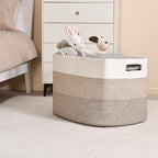 ICERZCZ Extra Large Blanket Basket for Living Room Gradient Brown 25x16x16 - Image 2
