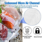 AENTGIU 200 Precut Vacuum Sealer Bags For Food, 8x12 Inch Thick BPA-Free - Image 2