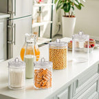 Geiserailie 4 Pcs Clear Plastic Medical Jars with Lids Storage Containers - Image 5