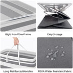 HomeHacks 2 Pack Laundry Baskets, Laundry Hampers Bags (Grey+Blue 100L) - Image 2
