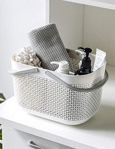 Plastic Portable Shower Caddy Basket, Storage Organizer, White, 3Pack - Image 2
