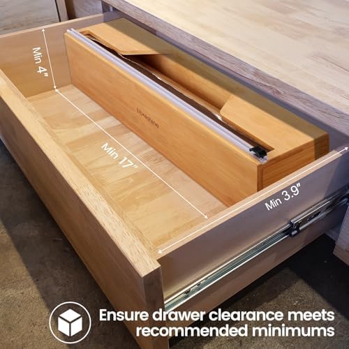 Libreshine Bamboo 15 Inch Parchment Paper Dispenser with Slide Cutter - Image 5