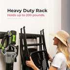 TIDYME Garage Tool Organizer Wall Mount, 32", 2 Racks 4 Hooks, 200 lbs - Image 3