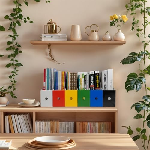 Limitliho 24 Pack Blue Cardboard Magazine File Holder for Desk or Shelves - Image 6