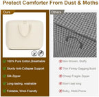Higher Cotton and Linen Canvas Storage Bags with Reinforced Handles 2 Pack - Image 4