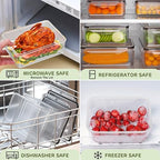 JSCARES 40 PCS Food Storage Containers with Lids Airtight (20 Lids &20 Containers) - Leakproof Meal-Prep Containers for Kitchen Storage Reusable Plastic Microwave/Dishwasher Safe with Labels & Pen - Image 6