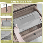 Over Door Organizer with 6 Extra Large Pockets 12 Side Pockets, Sturdy Closet Storage Rack, Hanging Storage Organizer with Clear Window for Shoes, Diapers, Bedroom, Bathroom, Grey, 3-Pack - Image 6